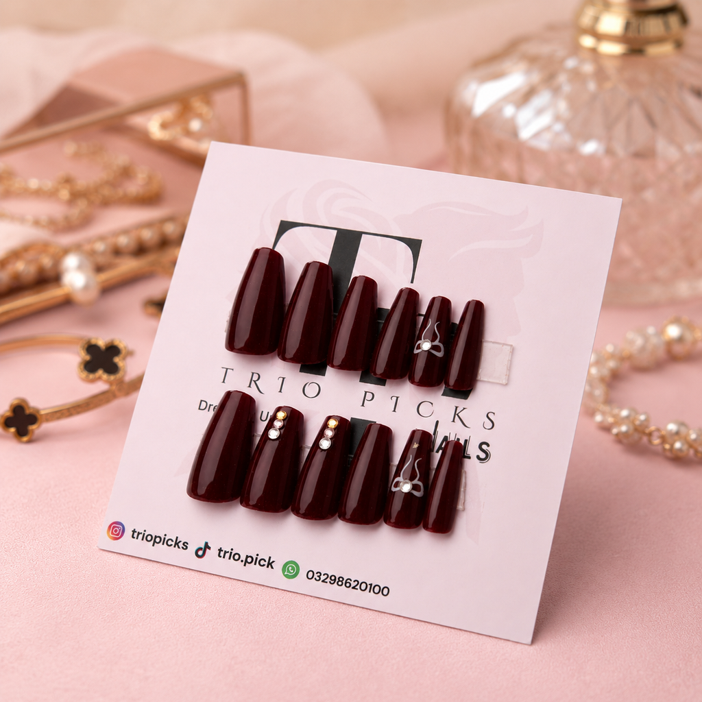 Burgundy Nails