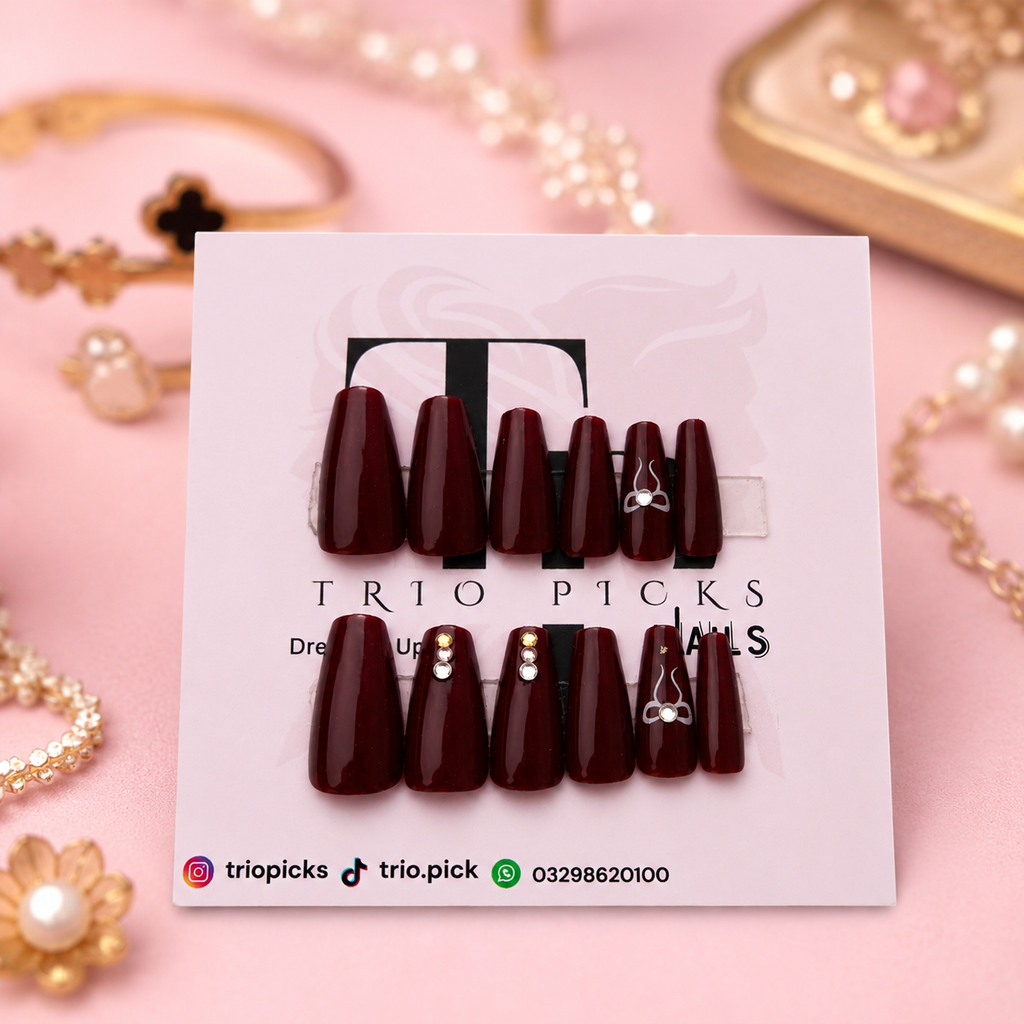 Burgundy Nails