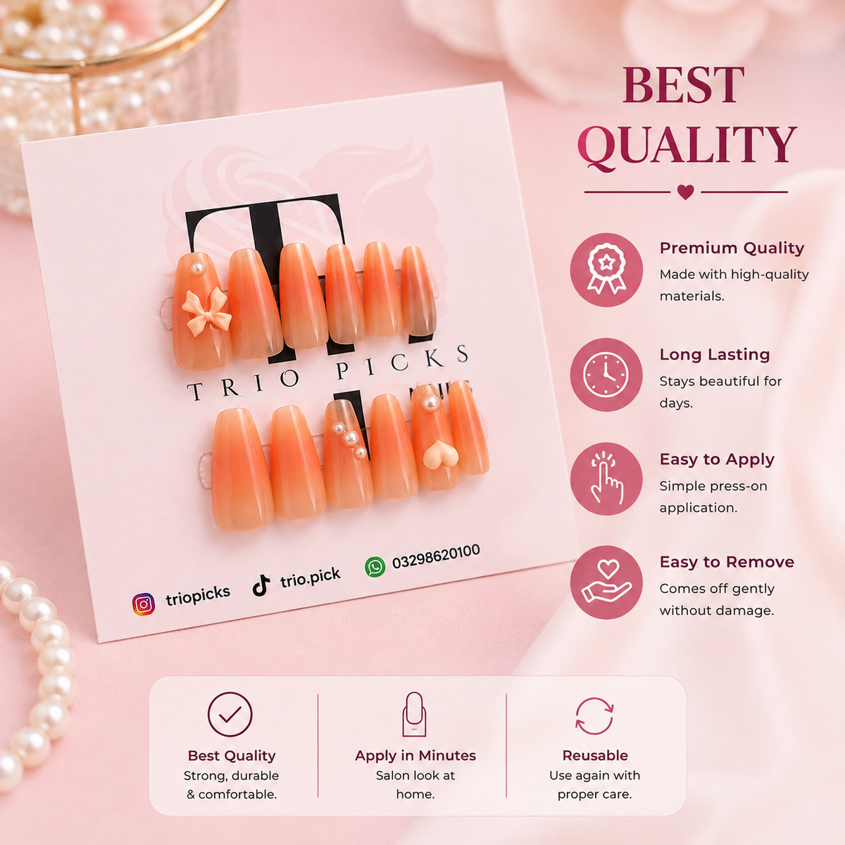 Peach Ombre Nails