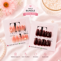 Peach & Burgundy Nail Duo