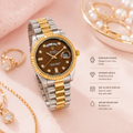 Oystersteel Watch With Fluted Bezel For Women