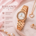 Rose Gold Heart Watch