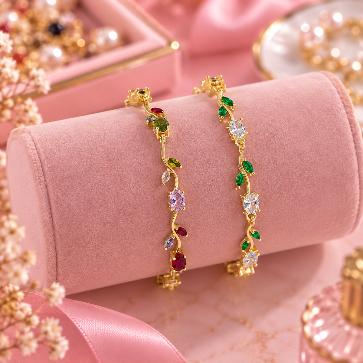 Colorful Crystal Vine Bracelet