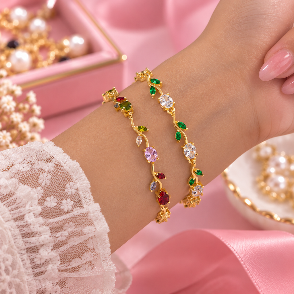 Colorful Crystal Vine Bracelet