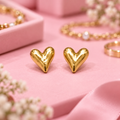 Golden Heart Earrings