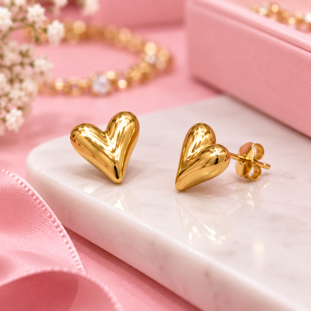Golden Heart Earrings