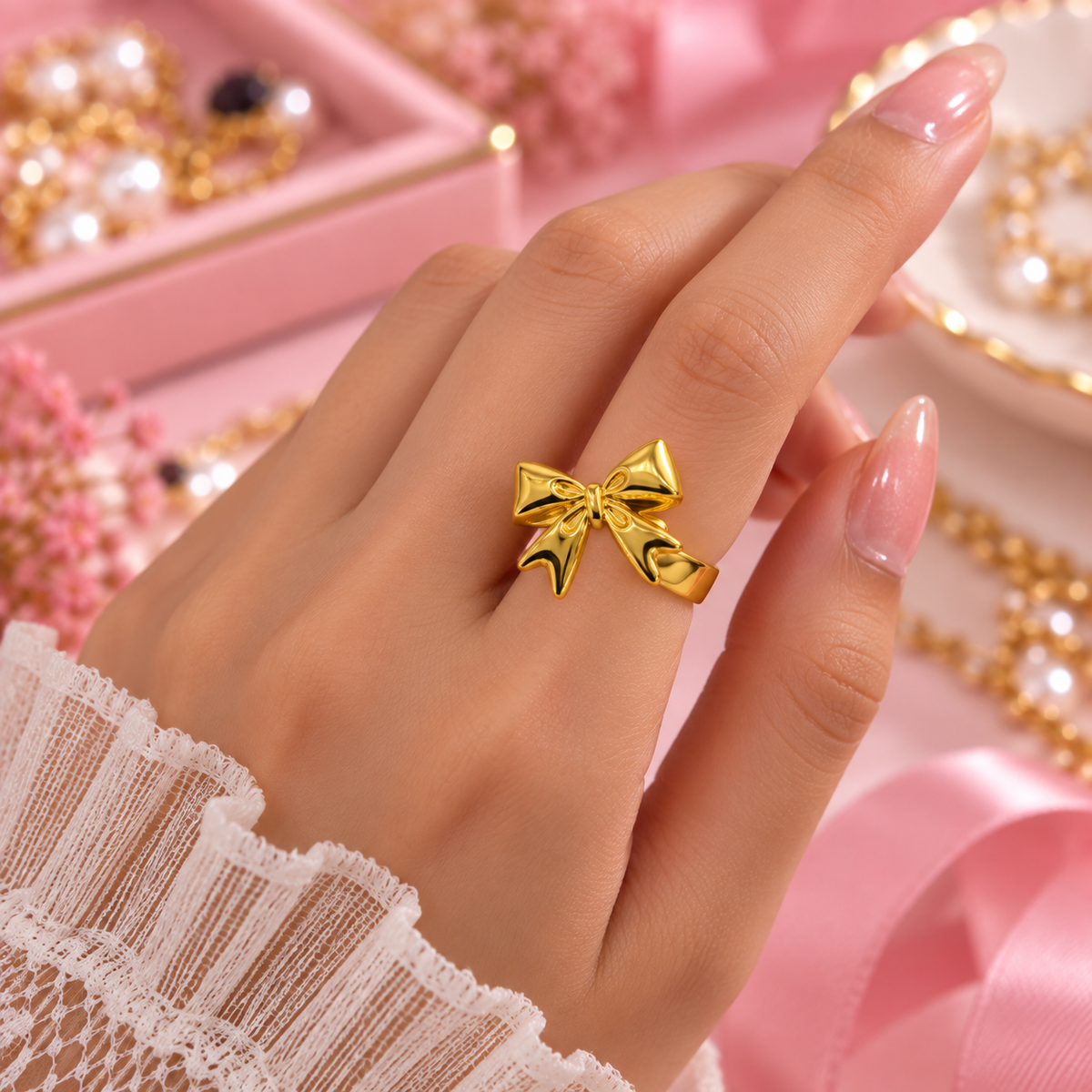 Golden Bow Ring
